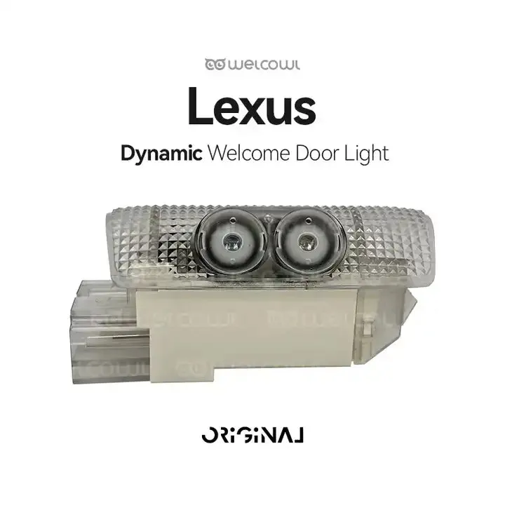 مصباح باب ترحيبي ديناميكي بعدسة مزدوجة لـ Lexus ES هو LX RX GS GX LC RC UX LS مصباح سيارة جديد HD مصباح HD شبح الظل Dynamic Dual Lens Welcome Door Light For Lexus ES LX RX GS GX LC RC UX LS New Car Lamp HD Ghost Shadow Light