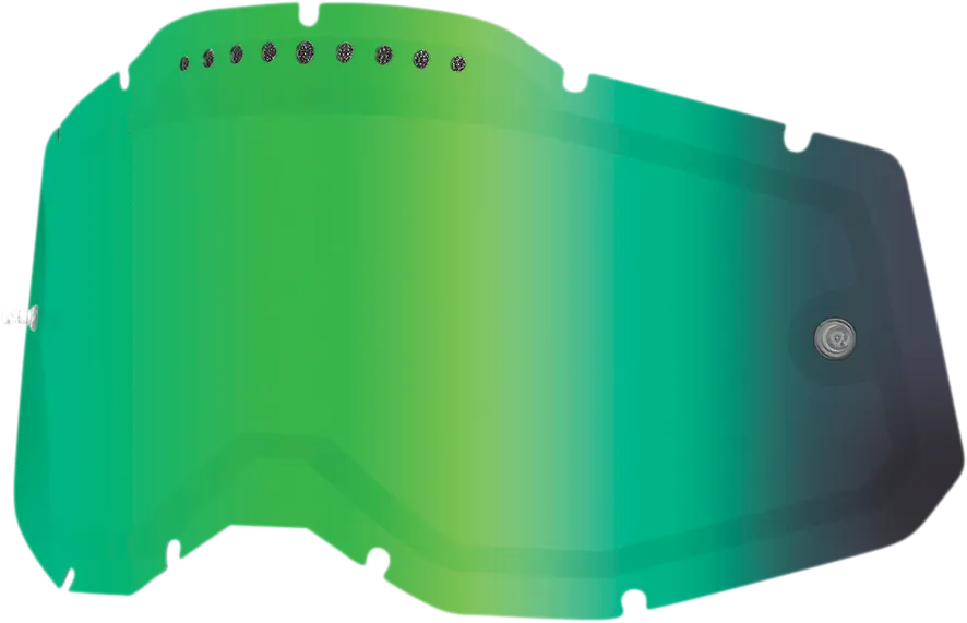 100% Accuri 2/Racecraft 2/Strata 2 Dual Lens - Vented - Green Mirror 59083-00005