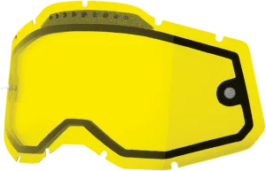 100% Accuri 2/Racecraft 2/Strata 2 Dual Lens - Vented - Yellow 59082-00003