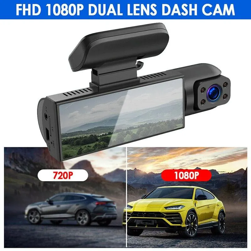 1080p Hd Dual Lens Night Vision Driving Recorder - 3.16 Inch