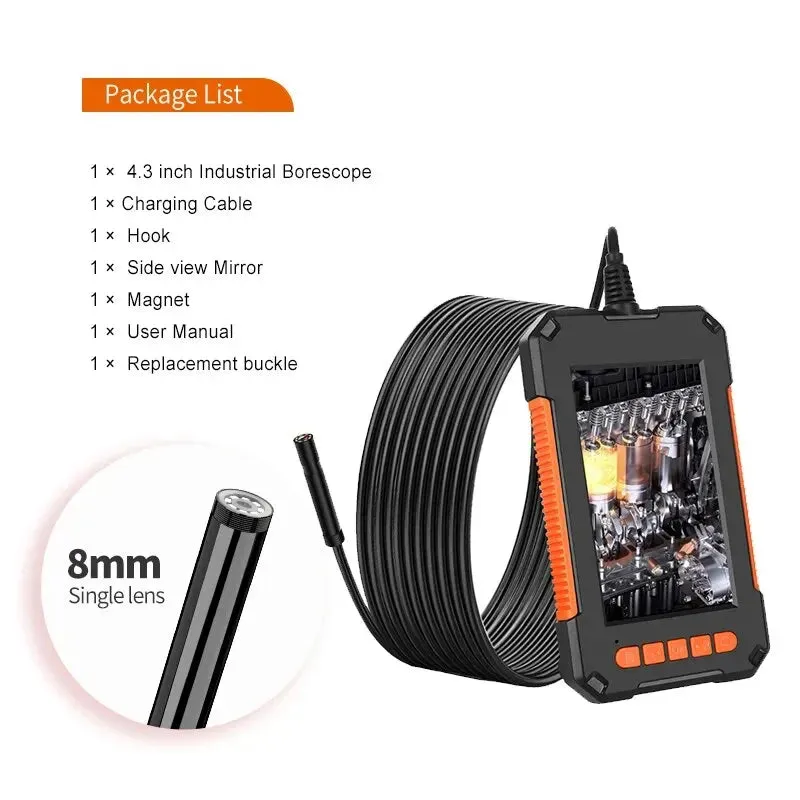 1080p Industrial Endoscope Camera Ip68 Waterproof Borescope with Led for Car Inspection
