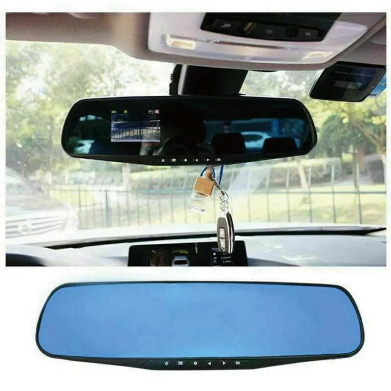 1080P Rear View Reversing Mirror | 4.3'' | Front And Rear DVR | Car Dash Camera | Dual Lens