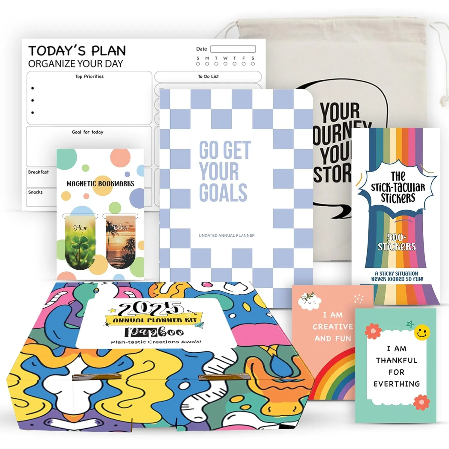 2025 Undated Annual Planner Kit - Goals