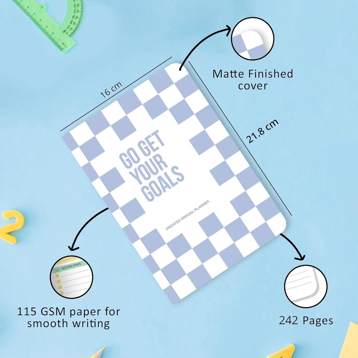 2025 Undated Annual Planner Kit - Goals