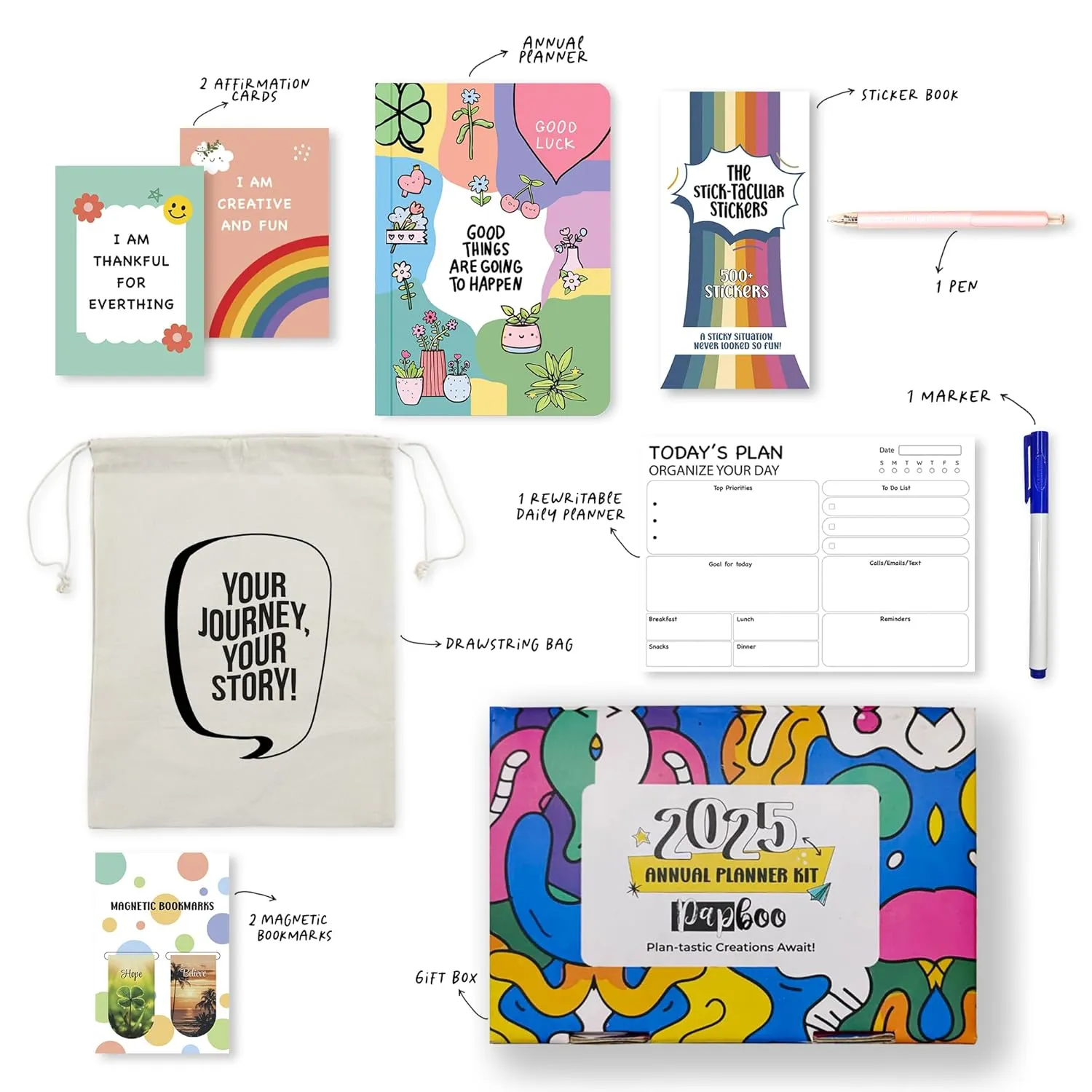 2025 Undated Annual Planner Kit - Good Things