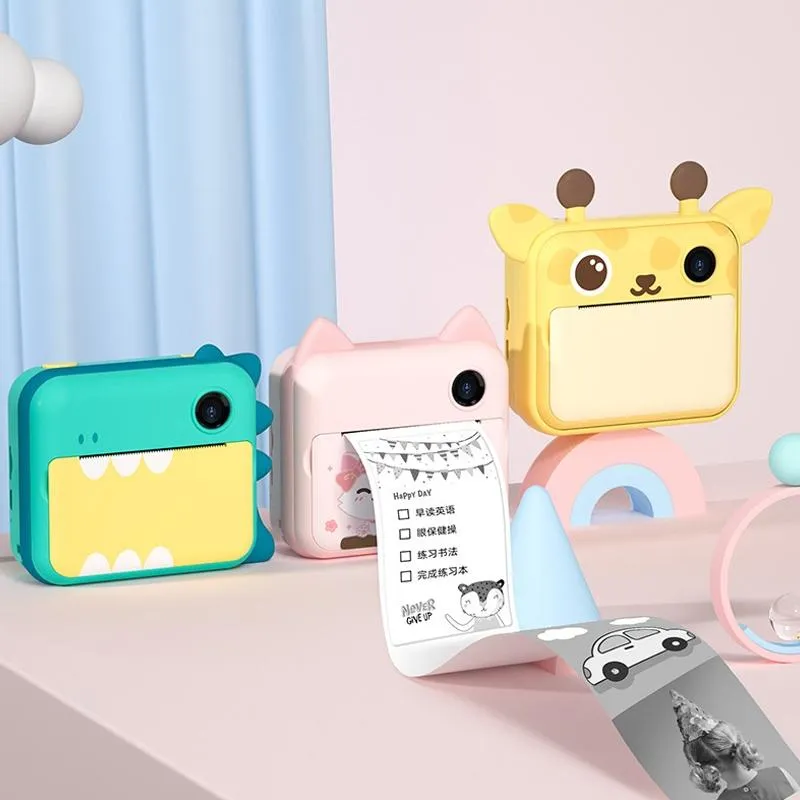 32GB Children Instant Camera with Dual-Lens & Mini Print | Pink Cat | Pink Cat