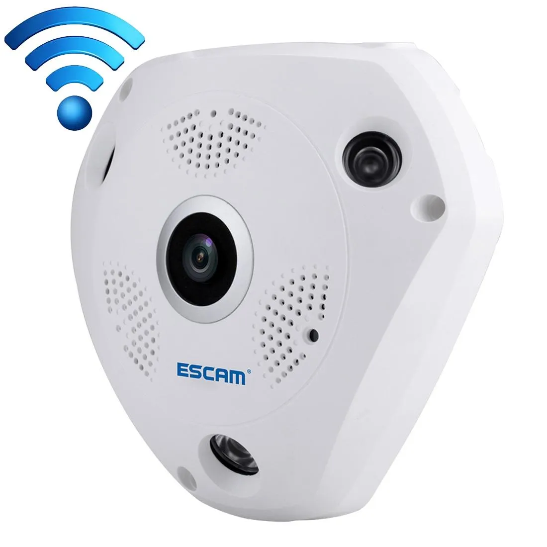 360° Fisheye Lens Wifi IP Camera | Motion Detection | Night Vision | Shark 960P