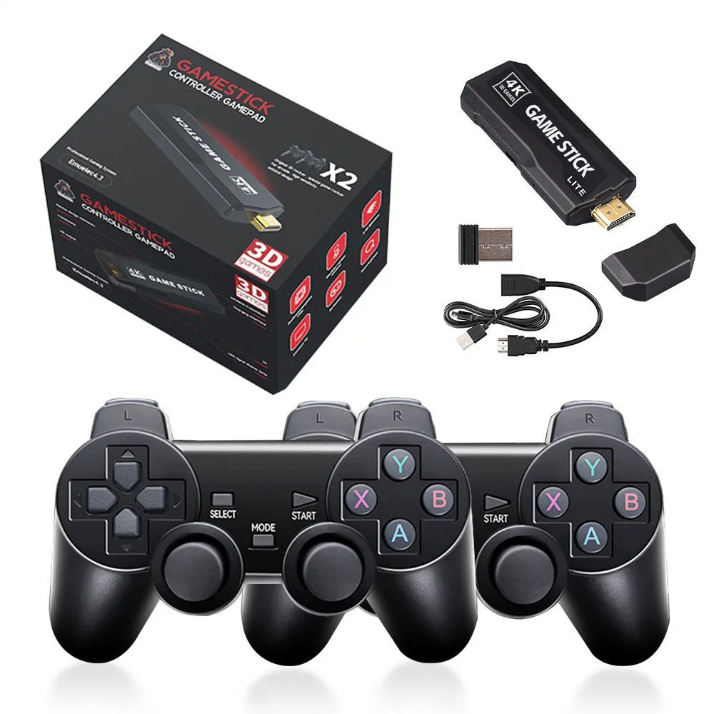 4K 3D Wireless Retro Game Console | 30,000  Games | Dual Controllers | PSP/PS1/N64 | 28  Emulators
