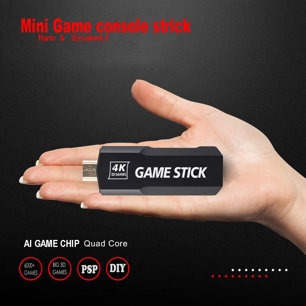 4K 3D Wireless Retro Game Console | 30,000  Games | Dual Controllers | PSP/PS1/N64 | 28  Emulators