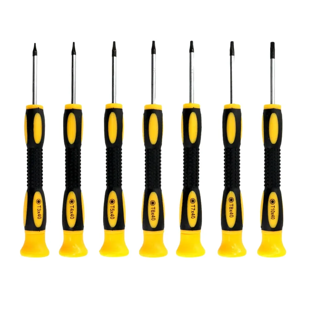 7pcs Torx Screwdriver Bit Set T3 T4 T5 T6 T7 T8 Mini Hexagonal Screwdriver Game Console Handle Disassembly And Repair Tool