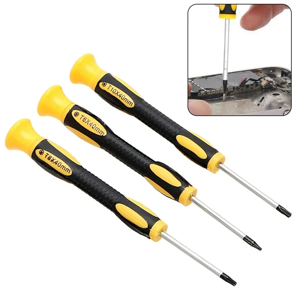7pcs Torx Screwdriver Bit Set T3 T4 T5 T6 T7 T8 Mini Hexagonal Screwdriver Game Console Handle Disassembly And Repair Tool