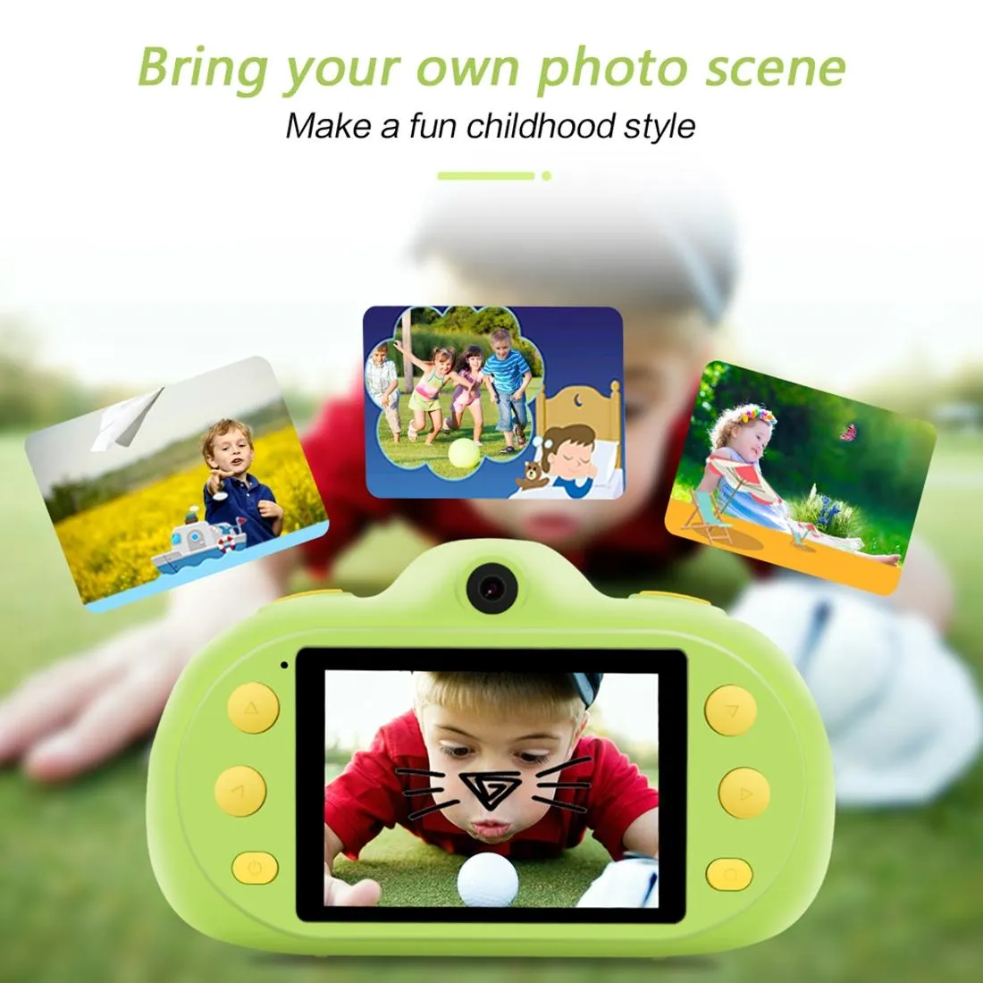 8mp Dual-lens Children Camera with 2.4 Screen Supports 32gb Tf Card