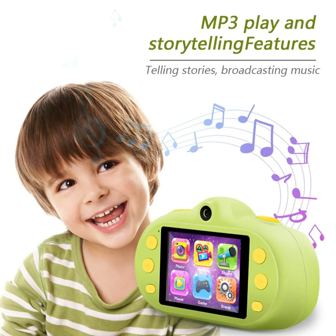 8mp Dual-lens Children Camera with 2.4 Screen Supports 32gb Tf Card