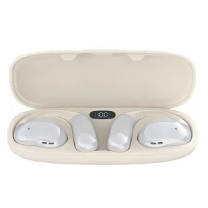 Bluetooth Earphones with Hanging Ear Design and Digital Display Charging Case