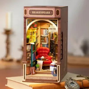 Booknook Bookstore with Light for Grils Housewife Home Decor Easy Assembly Wooden Toys