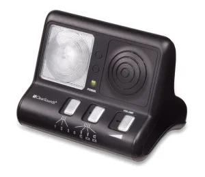 ClearSounds CSCR200 ClearRing Amplified Telephone Ring Signaler with Extra Loud Ringer and Flashing LED Light - Black
