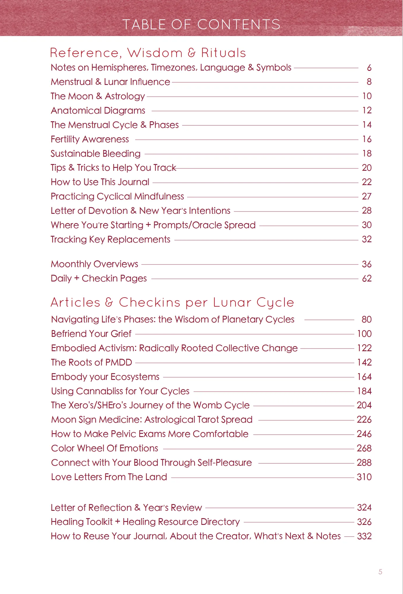 Cycles Journal® 2025: a Lunar Guide to Wholistic Cycle Awareness - more than just a Period Tracker
