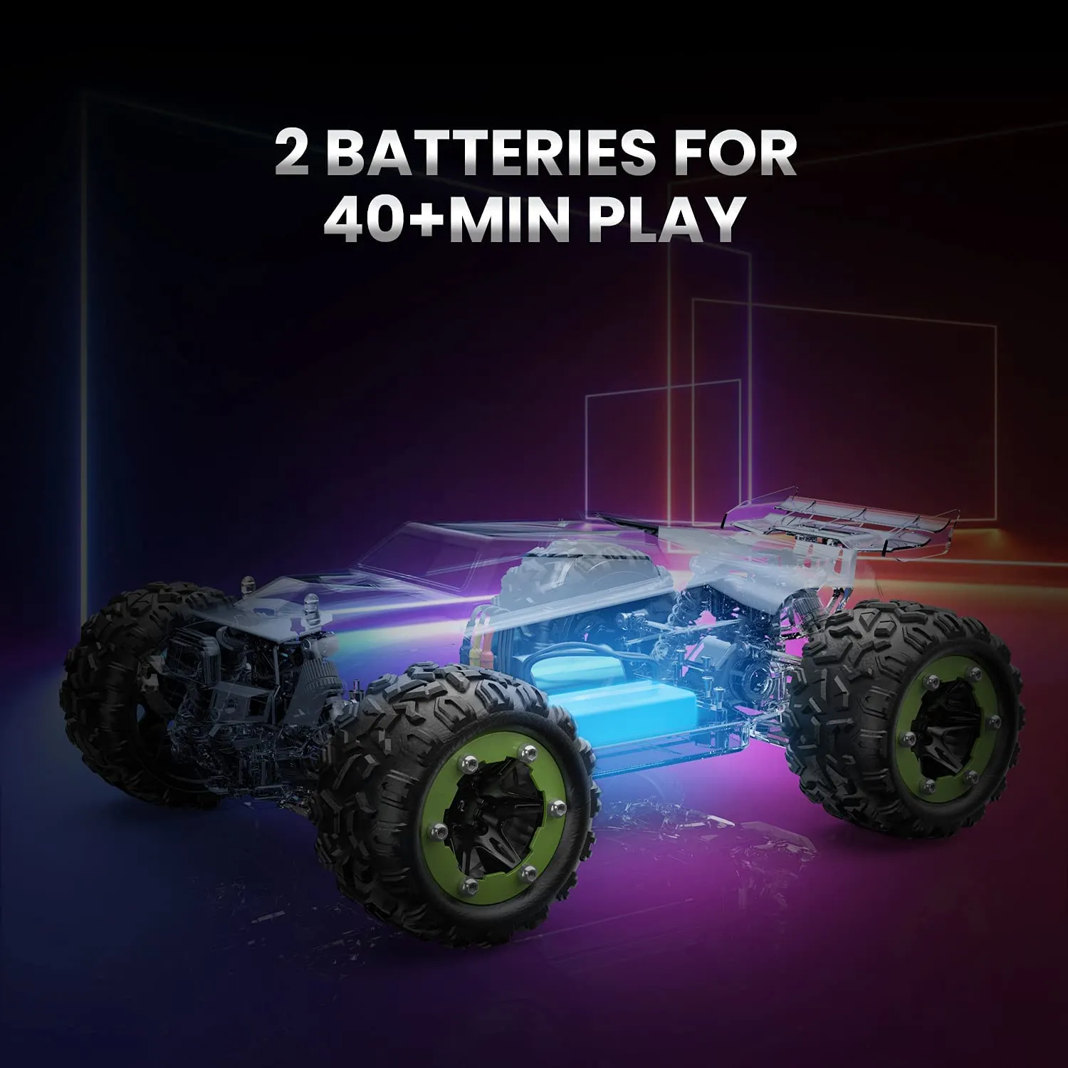 DEERC 302E RC Car High Speed Remote Control Car 1:18 Scale 4WD Monster Truck