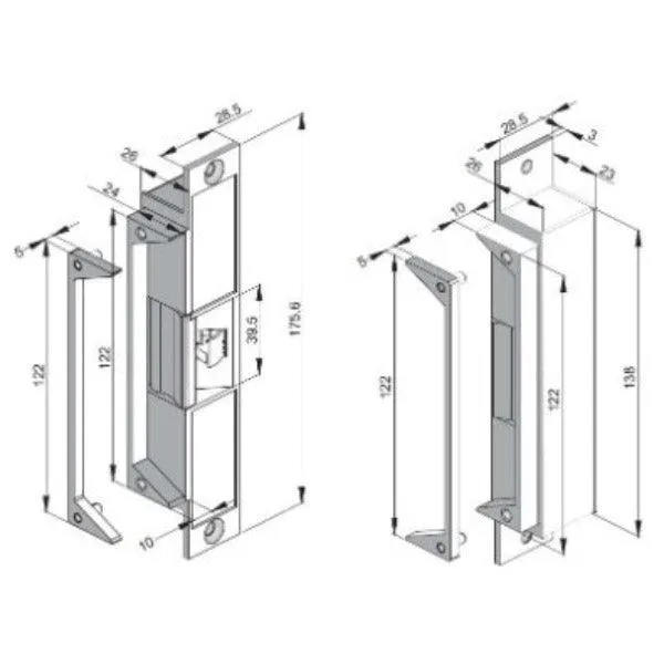 FSH Electric Door Strike, Monitored, FSHFES20M