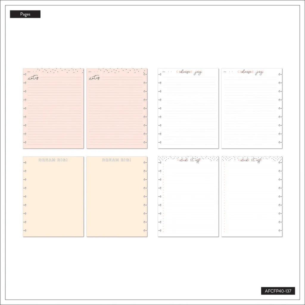 Happy Planner Simple Essentials Classic Fill Paper - Lined    Checklist   Blank