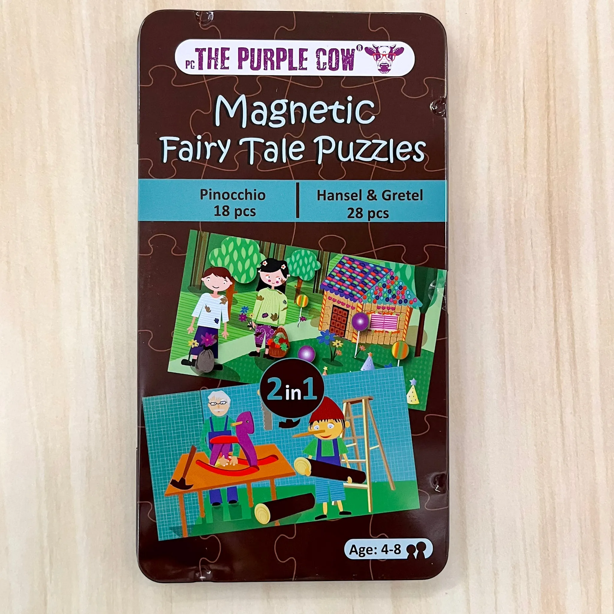 Magnetic Tin - Fairy Tale Puzzles Pinocchio & Hansel & Gretel