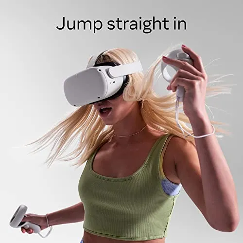 Meta Quest 2 — Advanced All-In-One Virtual Reality Headset — 128 GB Get Meta Quest 2 with GOLF  and Space Pirate Trainer DX included