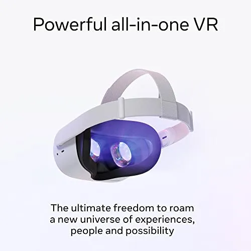 Meta Quest 2 — Advanced All-In-One Virtual Reality Headset — 128 GB Get Meta Quest 2 with GOLF  and Space Pirate Trainer DX included
