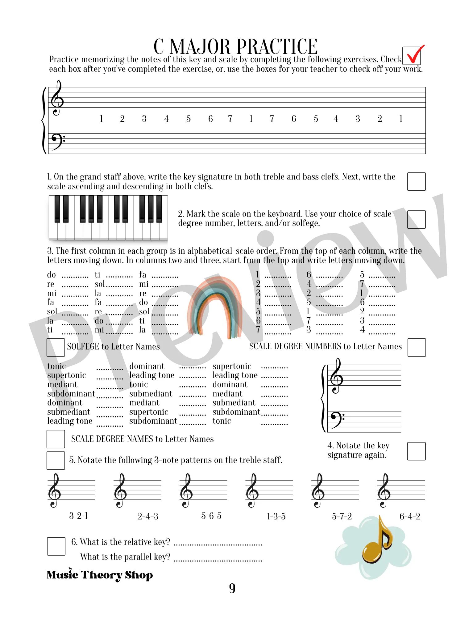 Music Theory E-Book  | Teach Yourself, Music Theory Assignments, Learn Scales, Key Signatures, Circle of 5ths
