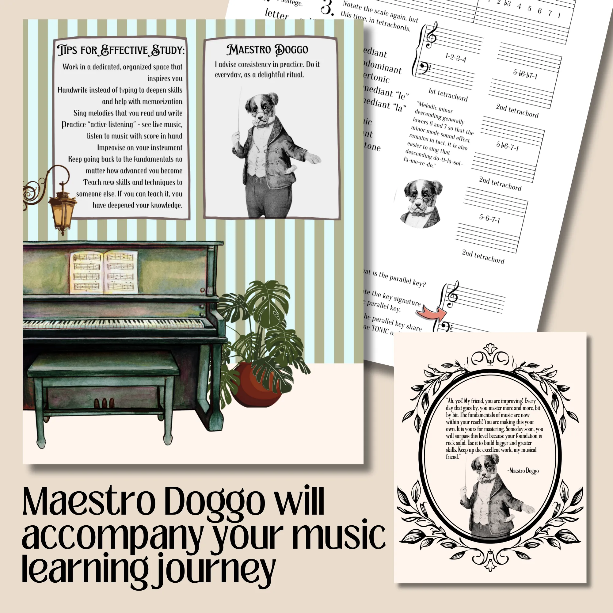 Music Theory E-Workbook  | Teach Yourself, Music Theory Assignments, Learn Scales, Key Signatures, Circle of 5ths (Copy)