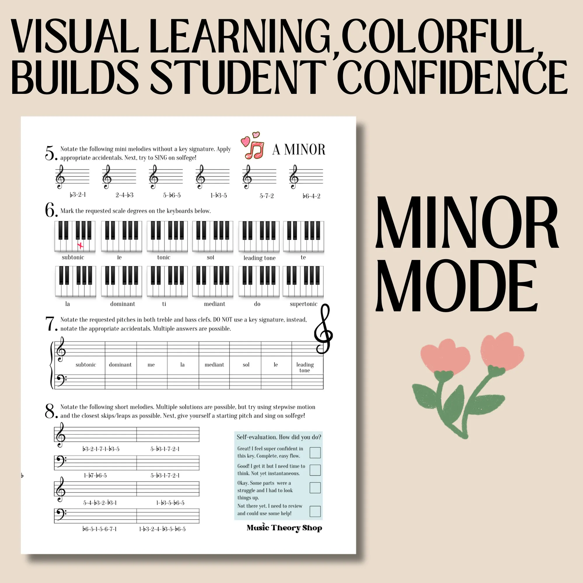 Music Theory E-Workbook  | Teach Yourself, Music Theory Assignments, Learn Scales, Key Signatures, Circle of 5ths (Copy)