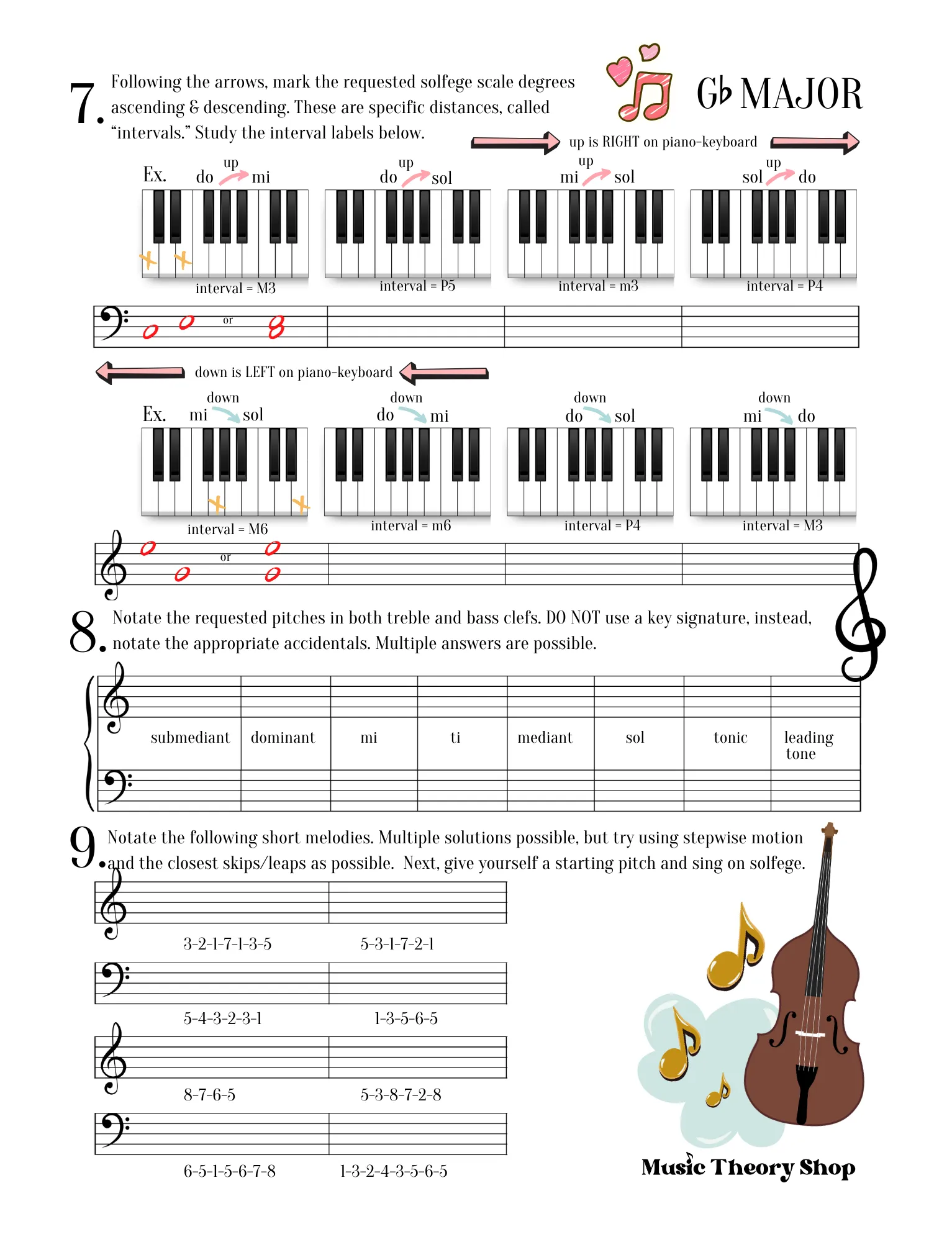 Music Theory E-Workbook  | Teach Yourself, Music Theory Assignments, Learn Scales, Key Signatures, Circle of 5ths (Copy)