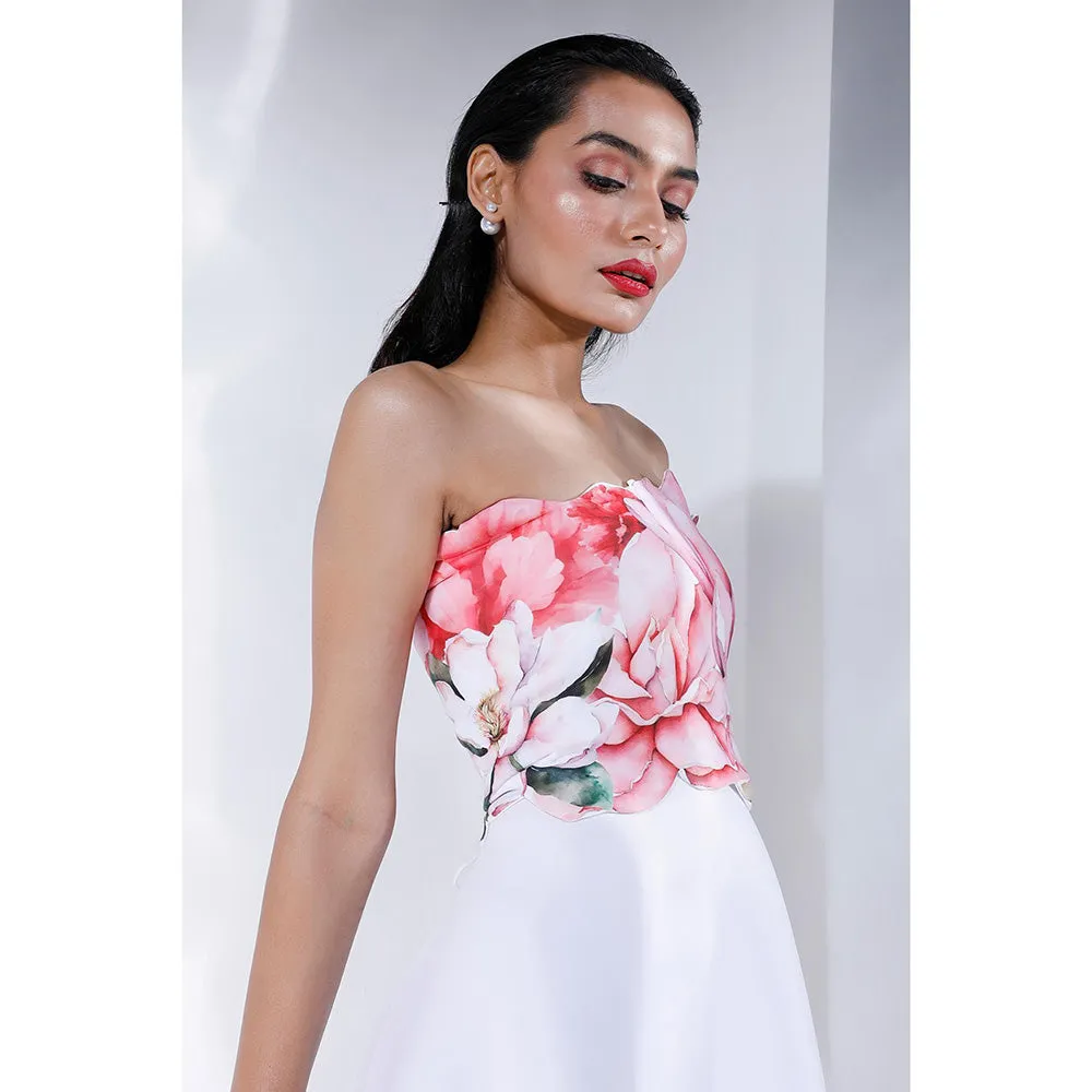 Ozeqo Giselle Wrap Strapless Tube Evening Gown