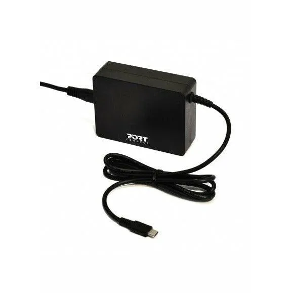 Port Designs 90W Type-C Laptop Charger - Black | 900098-UK