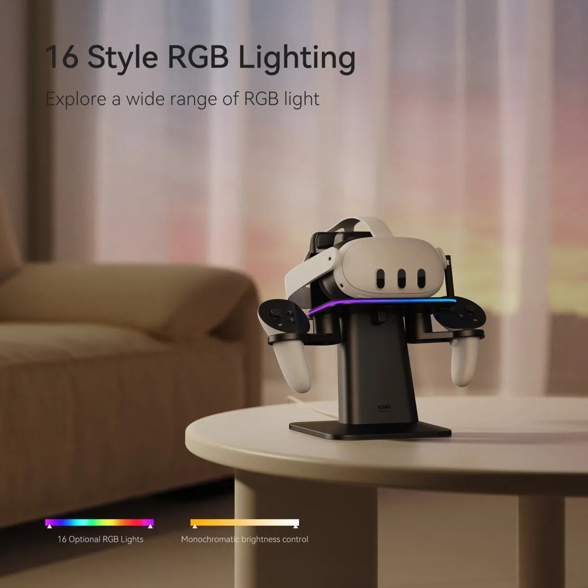 RGB charging stand for Meta Quest 3S, 3 | KIWI DESIGN & META