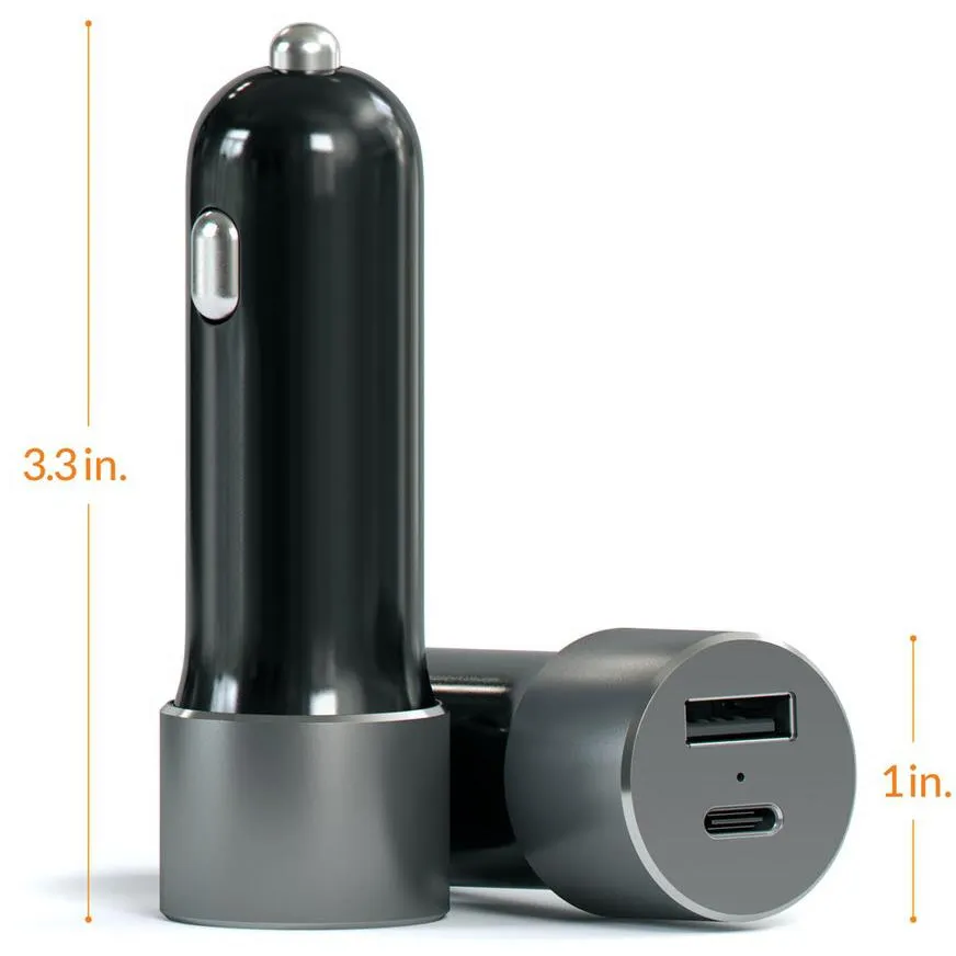 Satechi 72W USB-C and USB-A Car Charger (Space Grey)