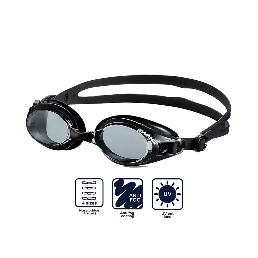 Swans SW-32 Adult Fitness Goggles - Smoke/Black (SMBK 301)