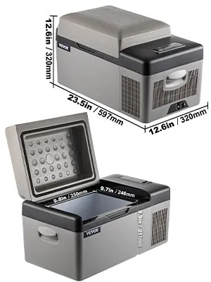 VEVOR Car Refrigerator 20L Compressor Portable Small Refrigerator Freezer Mini Electric Cooler for Driving Travel Fishing Outdoo