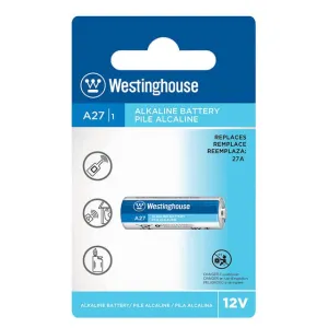 Westinghouse Alkaline 12V A 23 Battery 1 Pk -A27BP1
