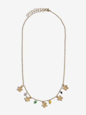 Westside Accessories Gold Dainty Floral Charm Necklace
